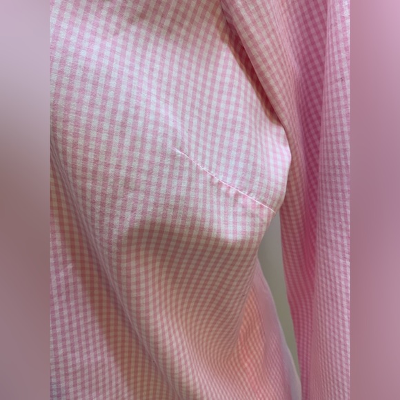 Vineyard Vines Pink/White Gingham Button Down Long Sleeve Shirt-SZ 10 - Picture 5 of 10